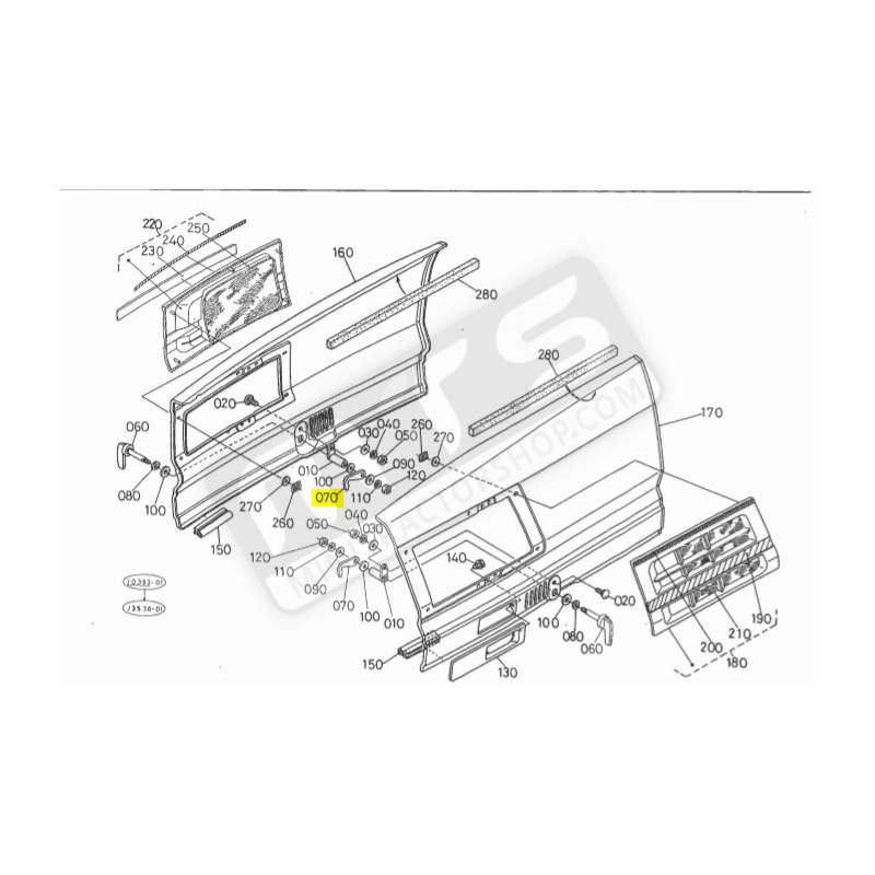 bonnet holder handle hook original Kubota